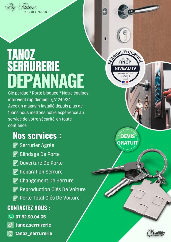 flyer tanoz serrurerie