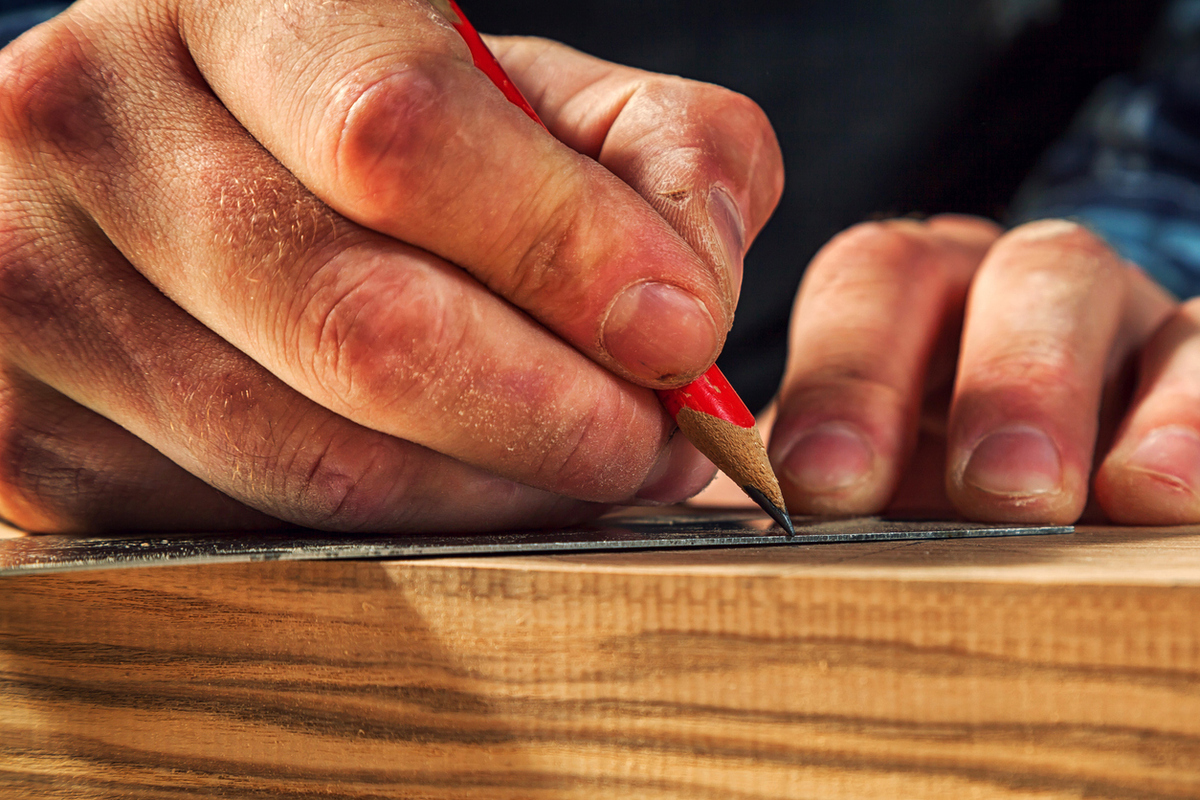 carpenter work with wooden