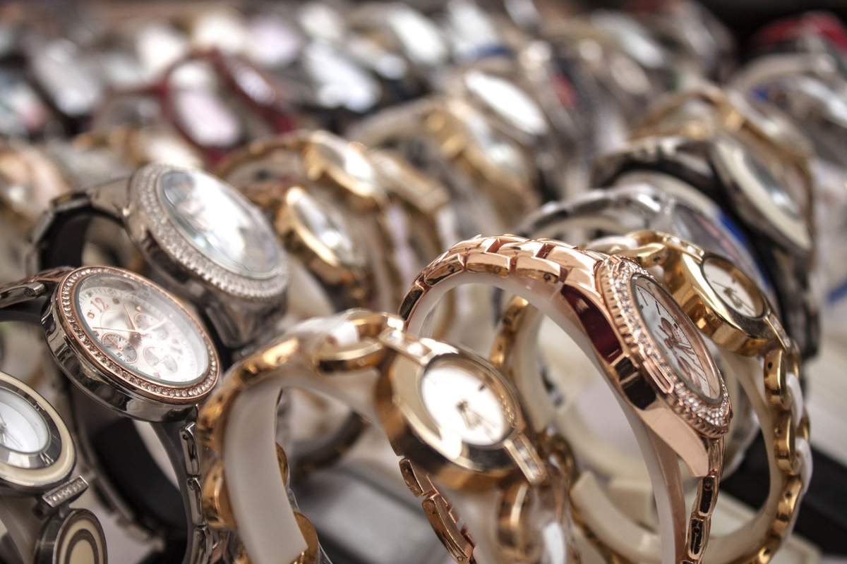 heaps of wristwatches background